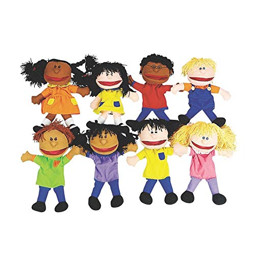 Product Cover Happy Kids Hand Puppets Multi Ethnic and Diversity Collection (Set of 8)