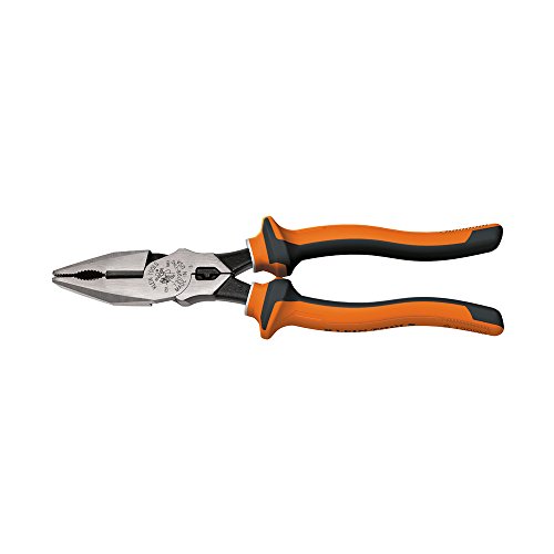 Product Cover Klein Tools 12098EINS Insulated Combination Pliers with VDE Certified 3-Part Insulation, Crimping Die and Toothed Pipe-Grip