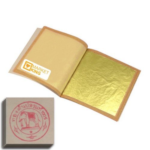 Product Cover Edible Gold Leaf Sheets 30pc M-size 24 Karat 1.2