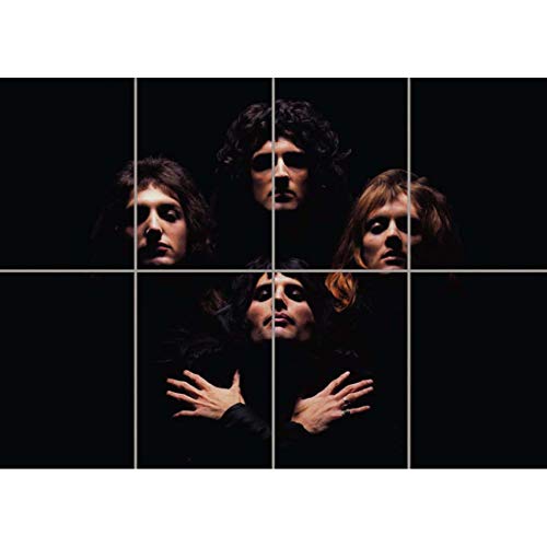 Product Cover Doppelganger33 LTD Queen Freddie Mercury Band Wall Art Multi Panel Poster Print 47x33 inches