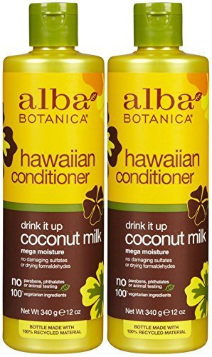 Product Cover Alba Botanica Hawaiian Extra-Rich Hair Conditioner, Coconut Milk, 12 oz, Pack of 2
