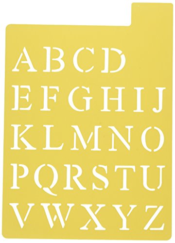 Product Cover Darice 121725 Upper Case Alphabet Stencil, 3 Fonts in 1, 1-Inch