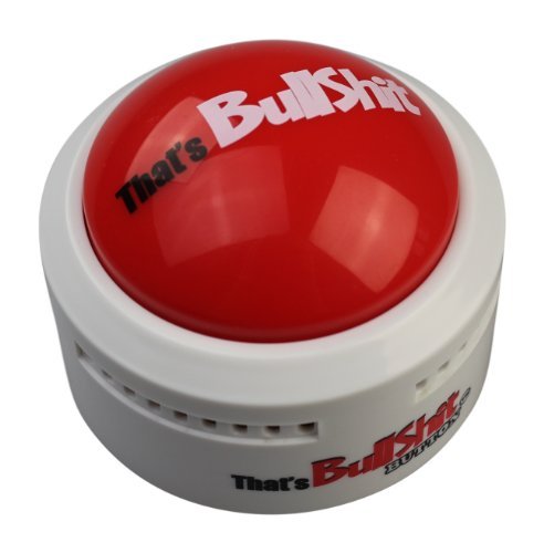 Product Cover That's Bullshit Button - Talking Button Features Hilarious BS Sayings - Talking Novelty Gift with Funny Sound Clips