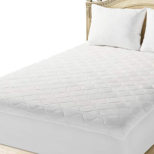 Product Cover THE GRAND Full Extra Long Mattress Pad Cover Fitted | Deep Pockets Mattress Protection | Hypoallergenic & Breathable | Full XL Size (54x80 Stretches to 16 Inches)