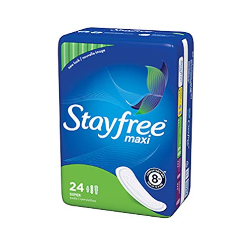 Product Cover Stayfree Maxi Super Pads, 24 ct (Pack of 4)