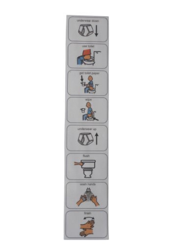 Product Cover Plastic Visual ASD Toilet Schedule (Picture Communication Symbols)