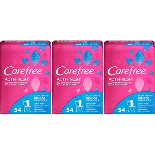 Product Cover Carefree Body Shape Regular Unscented, 54-count (Pack of 3)