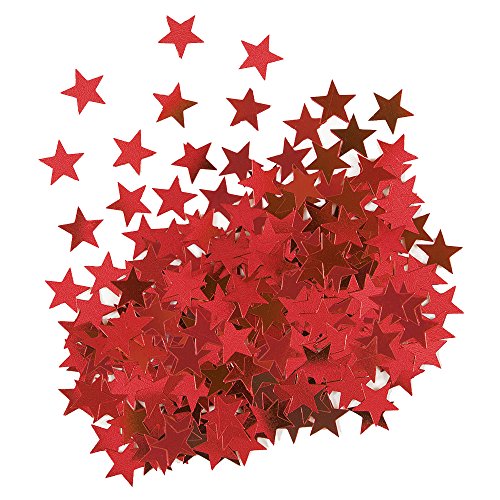 Product Cover Metallic Red Star Confetti