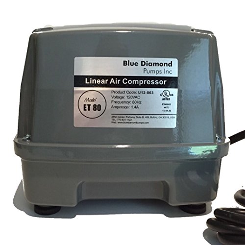 Product Cover Blue Diamond ET 80 Septic or Pond Linear Diaphragm Air Pump