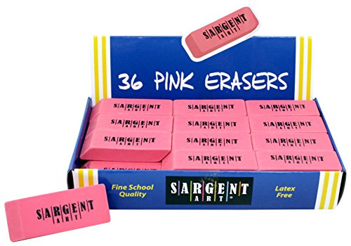 Product Cover Sargent Art 36 Count Premium Pink Eraser Class Pack, Best Buy Assortment, 36-1012
