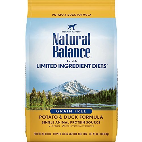 Product Cover Natural Balance L.I.D. Limited Ingredient Diets Dry Dog Food, Potato & Duck Formula, 4.5 Pounds, Grain Free
