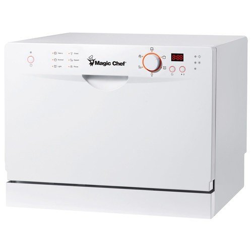 Product Cover Magic Chef MCSCD6W3 6 Place Setting Countertop Dishwasher, White
