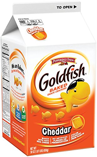 Product Cover Pepperidge Farm Goldfish Crackers, Cheddar, 30 oz, Carton, 6-Count