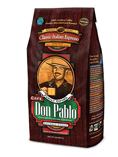 Product Cover Cafe Don Pablo Gourmet Coffee - Classic Italian Espresso - Dark Roast - Whole Bean Coffee - 2 Pound Bag