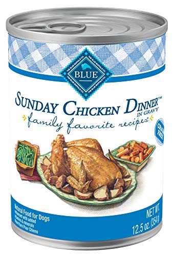 Product Cover Blue Buffalo Family Favorites Natural Adult Wet Dog Food, Sunday Chicken 12.5-oz can (Pack of 12)