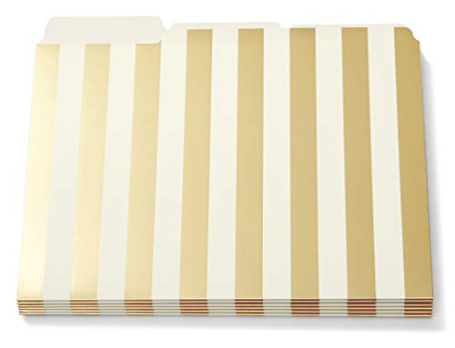 Product Cover Kate Spade Gold Stripe File Folders pack of 6