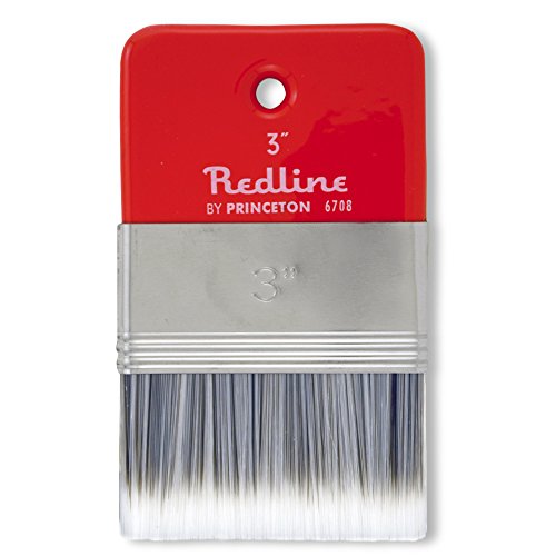 Product Cover Princeton Artist Brush Redline, Brushes for Acrylic and Oil Series 6700, Flat Synthetic Blend Paddle, Size 3