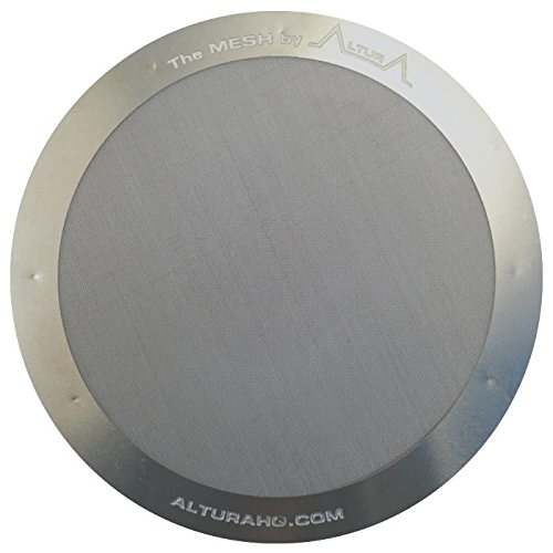 Product Cover Altura The Mesh: Premium Filter For Aeropress Coffee Makers + Free Ebook With Recipes, Tips, And More, Stainless Steel, Washable and Reusable. Lifetime 100% Guarantee