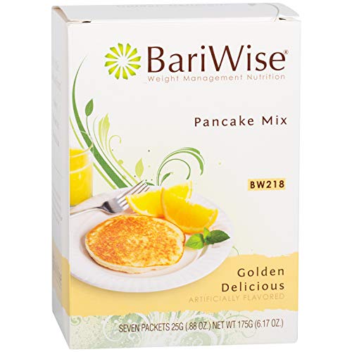 Product Cover BariWise High Protein Pancake Mix/Low-Carb Diet Pancakes - Golden Delicious (7 Servings/Box) - Low Carb, Low Fat, Low Calorie, Aspartame Free