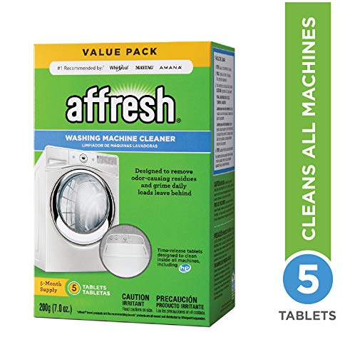 Product Cover Affresh W10549846 Washing Machine Cleaner, 5 Tablets, White, 5 Count