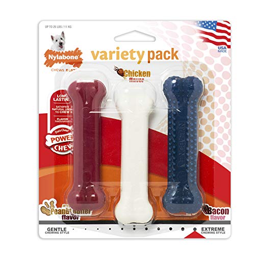 Product Cover Nylabone Dura Chew Textured Toy, Peanut Butter/Chicken/Bacon