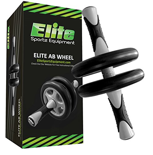 Product Cover Elite Sportz Ab Wheel Rollers - Our Ab Exercise Wheels are Sturdy, Smooth Rolling, and has Non- Slip Handles (Dual Wheel)