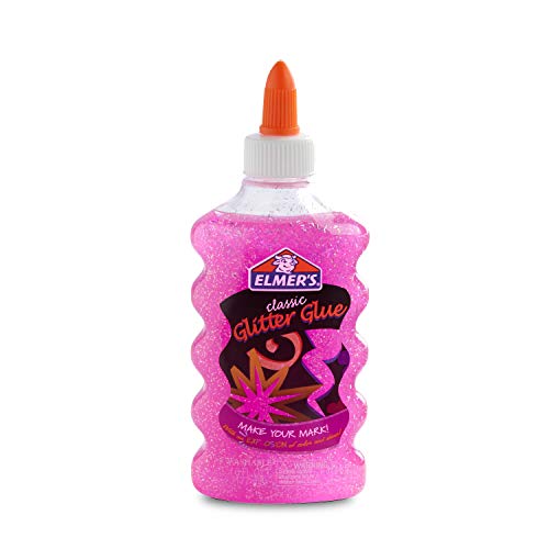 Product Cover Elmer's Liquid Glitter Glue, Washable, Pink, 6 Ounces, 1 Count - Great For Making Slime