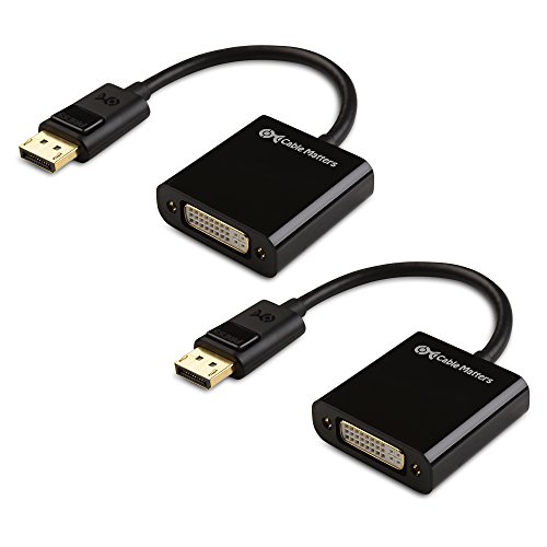 Product Cover Cable Matters 2-Pack DisplayPort to DVI Adapter (DP to DVI Adapter)