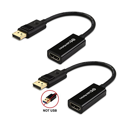 Product Cover Cable Matters 2-Pack DisplayPort to HDMI Adapter (DP to HDMI Adapter)