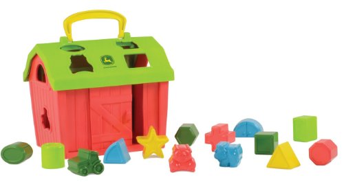 Product Cover John Deere Barnyard Shape Sorter - Educational Toy for Baby & Toddler with 14 Shapes