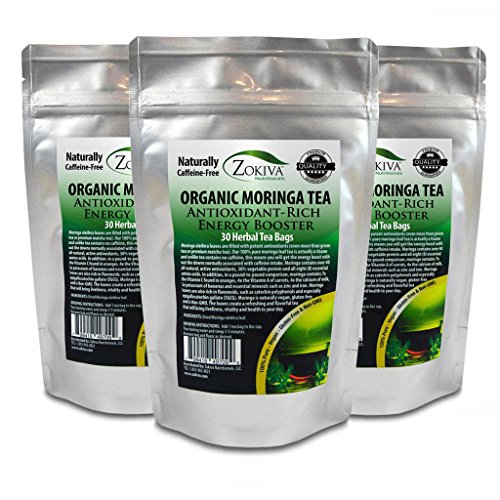 Product Cover Moringa Tea Organic 3-Pack 90 Bags 100% Pure, All-natural, Antioxidant-rich Energy Booster