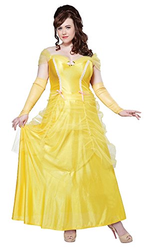 Product Cover California Costumes Women's Plus-Size Classic Beauty Fairytale Princess Long Dress Gown Plus, Yellow, XXX-Large