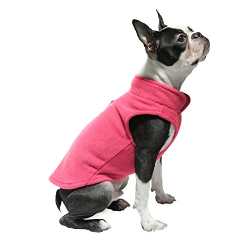 Product Cover Gooby - Fleece Vest, Small Dog Pullover Fleece Jacket with Leash Ring, Pink, Medium