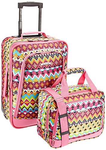 Product Cover Rockland Fashion Softside Upright Luggage Set, Tribal