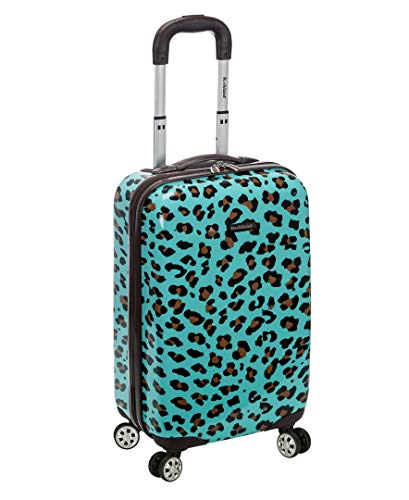 Product Cover Rockland Safari Hardside Spinner Wheel Luggage, Blue Leopard