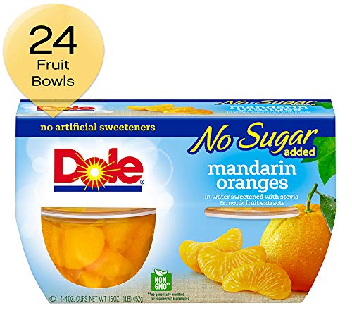 Product Cover DOLE FRUIT BOWLS No Sugar Added Mandarin Oranges, 4 Cups (6 Pack)