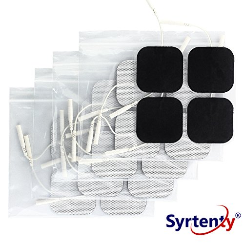 Product Cover Syrtenty Tens Unit Electrodes Pads 2x2 20 Pcs Replacement Pads Electrode Patches for Electrotherapy