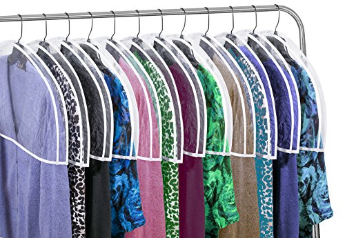 Product Cover Clear Vinyl Shoulder Covers Closet Suit Protects Storage Home Decor Set of 12, 12