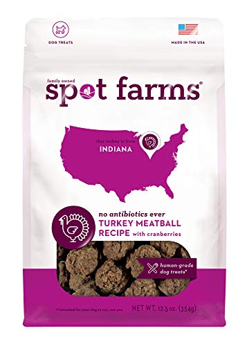 Product Cover Spot Farms All Natural Human Grade Dog Treats, Turkey Meatball With Cranberries, 12.5 Ounce