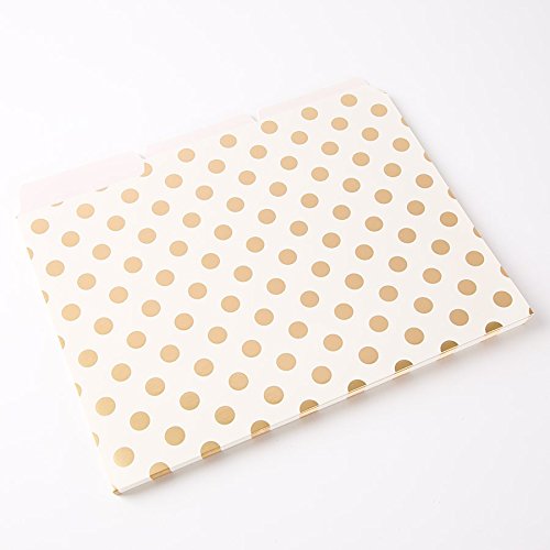 Product Cover Kate Spade Gold Foil Dots File Folders set of 6
