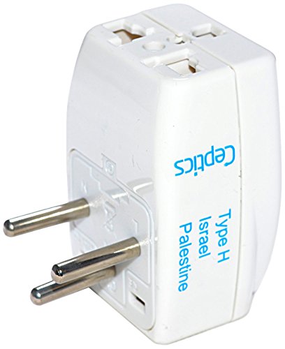 Product Cover Ceptics 3 Outlet Travel Adapter Plug Type H for Israel