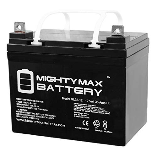 Product Cover Mighty Max Battery ML35-12 - 12V 35AH U1 Deep Cycle AGM Solar Battery Replaces 33Ah, 34Ah, 36Ah Brand Product