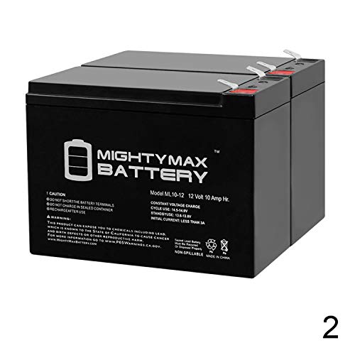 Product Cover 12V 10Ah New Battery for EZIP Scooter 4.0, 400, 450, 500-2 Pack