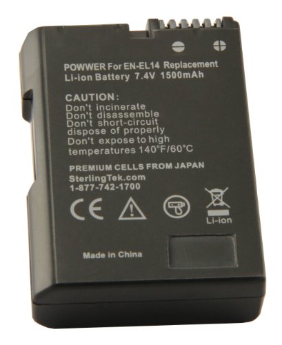 Product Cover STK EN-EL14 EN-EL14a Battery for Nikon D3400 D5600 D3500 D3200 D3300 D5300 D5100 D3100 D5200 Cameras and Grips