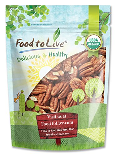 Product Cover Organic Pecans, 1.5 Pounds - Non-GMO, Kosher, Raw, Vegan, No Shell