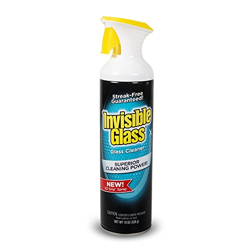 Product Cover Invisible Glass 91160 Premium Glass Cleaner (with EZ Grip 19-Oz Can), Fluid_Ounces
