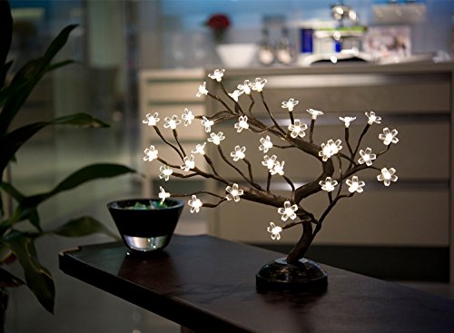 Product Cover LIGHTSHARE 16Inch 36LED Cherry Blossom Bonsai Light, Warm White,Battery Powered and Plug-in DC Adapter (Included),Built-in Timer,Décor for Home,Festival,Party,Christmas,Night Light