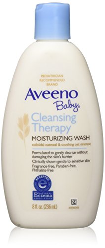 Product Cover Aveeno Baby Cleansing Eczema Therapy Moisturizing Wash, Scent Free, 24 Ounce (Pack of 3)