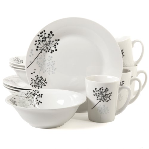 Product Cover Gibson Home 101769.12RM Netherwood 12 Piece Dinnerware Set, White, 1