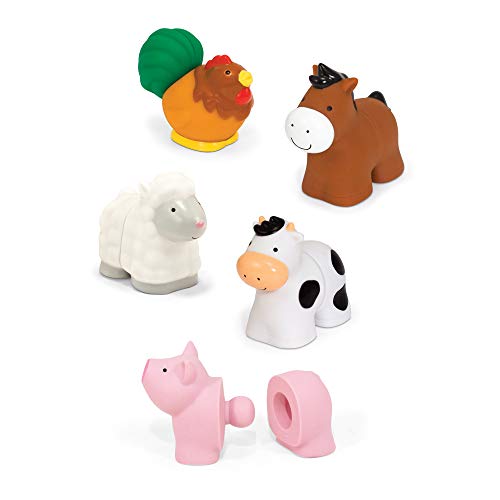Product Cover Melissa & Doug Pop Blocs Farm Animals Educational Baby Toy (10 Linkable Pieces, Great Gift for Girls and Boys - Best for Babies and Toddlers, 6 Month Olds, 1 and 2 Year Olds)